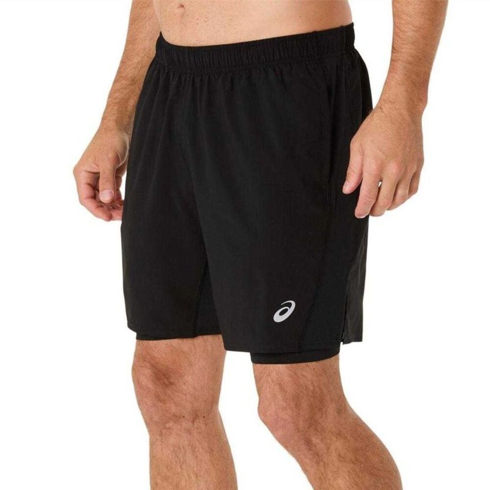 Asics Mens Core 2 in 1 Running Shorts / Black